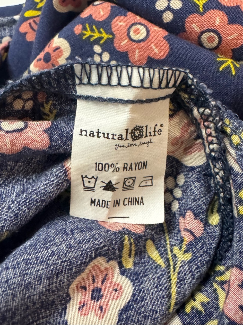 Natural Life "Zoe" Wide-Leg Jumpsuit in Slate Blue Floral Blooms - Picture 7 of 16